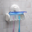 Plastic Dust-proof Toothbrush Holder Family Toothbrush Suction Cups Holder WalJR