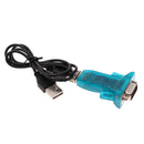 Blue USB to RS232 Serial Port DB9 9Pin Male Converter Adapter Cable