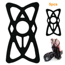 5pcs/set Bike Phone Holder Soft Silicone Elastic Strap Stand Hands Free Non Slip