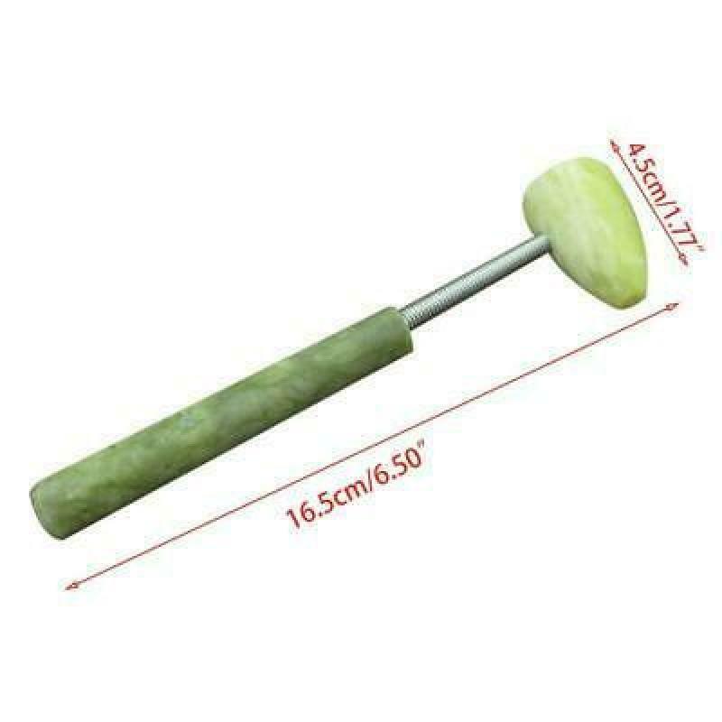 Natural Jade Stone Handheld Body Massager Hammer Muscle Tension Pain Relief u