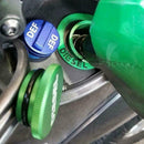 Green Fuel Cap Blue DEF Cap For 2013-2019 Dodge Ram 3500 2500 Cummins G8D0