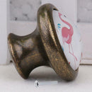 2 x Flamingo Pattern Knobs Door Drawer Cabinet Handles Pull Knob Accessories