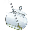 1 pcs Glass Jar Sugar Cookie Bowl Lid Spoon Transparent Storage Popular 250ml