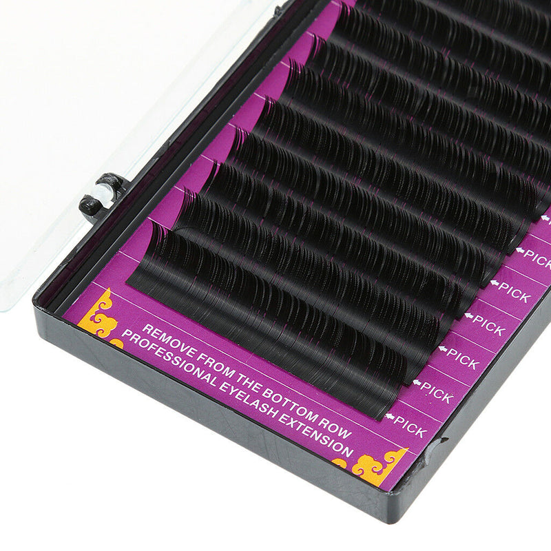 Fiber Black Eyelash Extension D Curl 0.15 Individual Semi Permanent 13mm