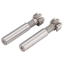 Two 16mm x 8mm White Steel Straight Shank T-Slot Milling Cutters for Millin