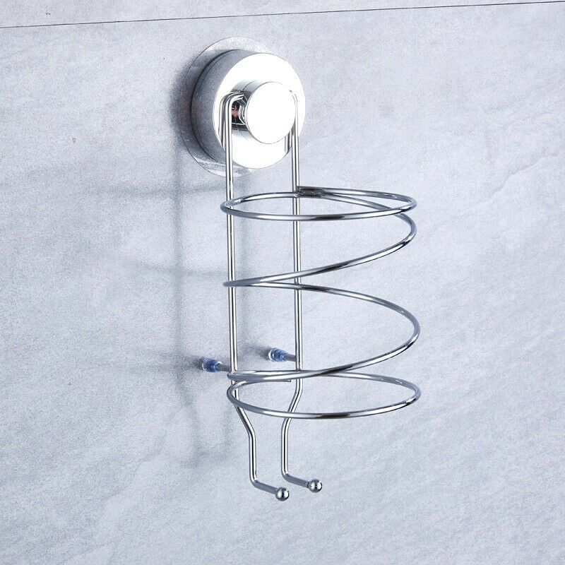 Multi-Function Storage Rack Powerful Suction Stainless Steel Holder For HairW6L4