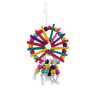 Pet Bird Parrot Excercise Training Toys - Wood Block Round Plate Beads