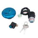 Motorbike Ignition Switch Fuel Gas Cap Cover Steering Lock Key Set for Suzuki GN
