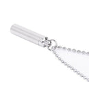 Stainless Steel Pill Case Holder Cylinder Cremation Urn Memorial Pendant Ne K9D8