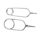 2x Sturdy Stainless Steel Fly Tying Hackle Pliers for Fishing Enthusiast