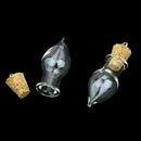 10 pcs Mini Empty Teardrop-shaped Vials Glass Bottles Vial Charm Pendant Te