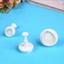 3pcs Plastic Cookie CUTTER Sea Shell Shape Baking Tool Fondant Cake Mold Mo Hn