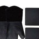 Silicone Oven Mitts Kitchen Oven Gloves BBQ Gloves Heat Resistant Gloves