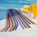 Stainless Steel Straws 10.5 Inch 8.5 Inch Reusable Rainbow Straws For 30/20 H8T9