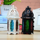 Black Metal Tea Light Candle Holder Garden Lantern Wedding Lantern Light