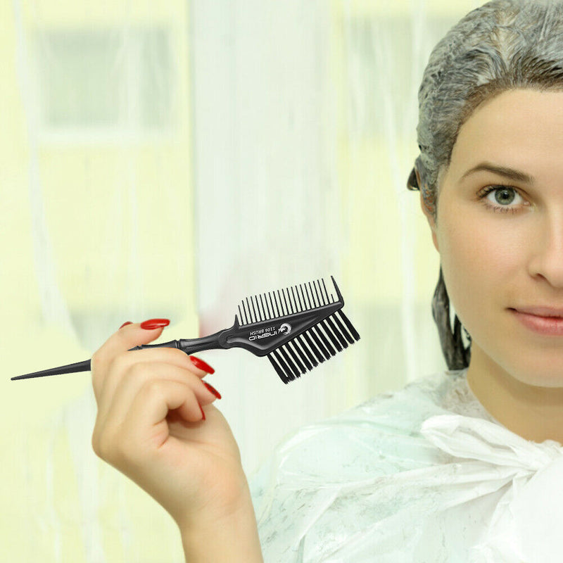 DIY Styling Hair Dye Coloring Comb Barber Tinting Highlighting Hair Brush A