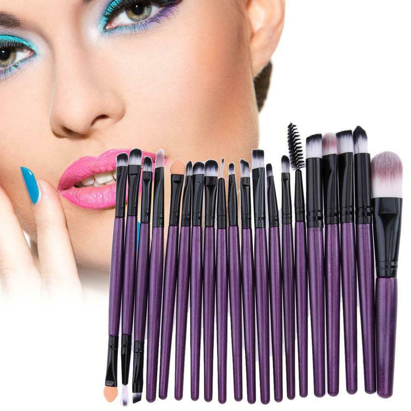 20pcs Makeup Brushes Set Powder Foundation Eyeshadow purple