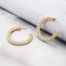 Rattan Earrings Handmade Straw Wicker Braid Hoop Earrings Lightweight State