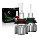 2Pcs 6000K Csp Car Led Headlight Bulb 50W 6400Lm Car Shape 9012 T4N9