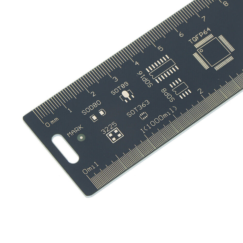 1Pc 20cm multifunctional PCB ruler measuring tool resistor capacitor chipS Kw