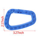 2x Plastic Carabiner D-Ring Key Chain Clip Hook Outdoor Camping Buckle Snap- OZ