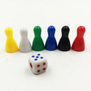 24Pc Pieces Pawn Chess Plastic Pieces Dice Set Board Card Games Toys Parts