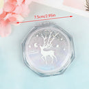 Mini Makeup Mirror Drift Sand Portable Cosmetic Folding Compact Pocket JC3C