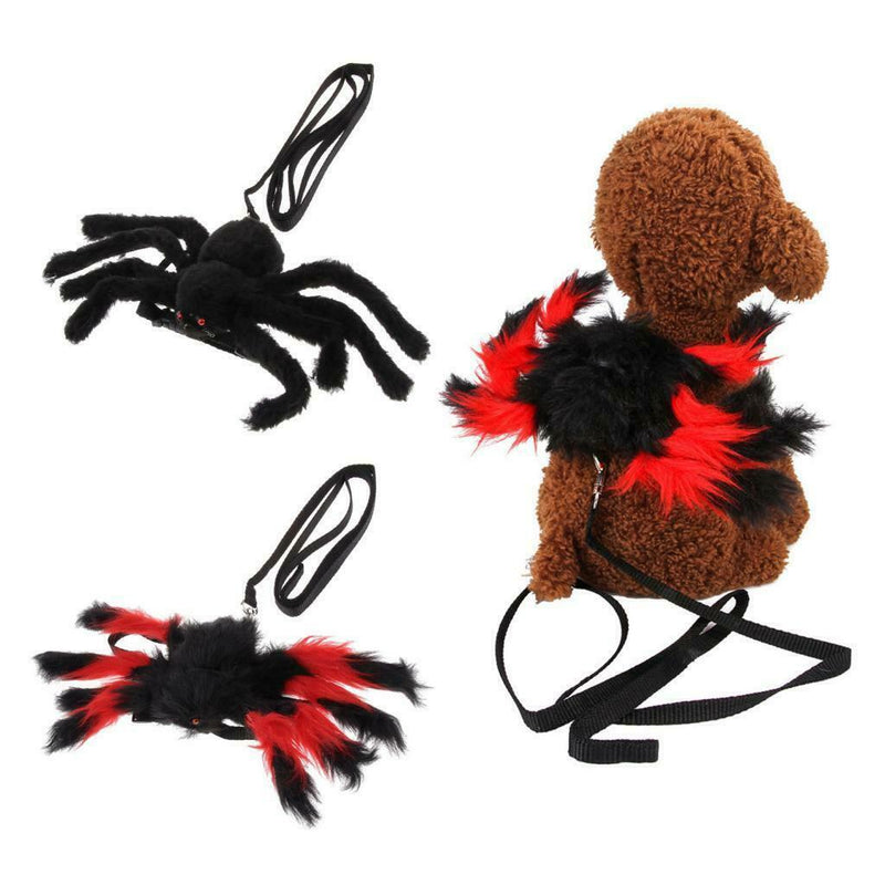 2ps Dog Spider Harness Waking Vest Harness W/Pet Leash Halloween Costume