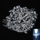 100Pcs 5mm White Ultra-Bright LED Light Lamp Emitting Diodes 15000MCD  hv2n