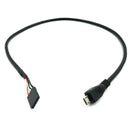 (2-Pack) 50CM 5 Pin Motherboard Female Header to Micro-USB Male Adapter Dup F4C2