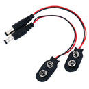 5Pcs 5.5*2.1MM 9V Battery Snap Power Cable to DC Clip Male Line Adap FT