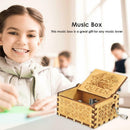 Retro Hand Cranked Wood Music Box Party Xmas Gift Household Decor Ornament