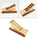 Decorative Gift Storage Box Organizer for 2 Pens Wooden Case Desktop Accs
