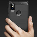 Soft TPU Phone Case Full Cover Brushed Carbon Fiber Mobile Protective Shell