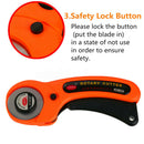 45mm Rotary Cutter Tool Quilter Sewing Fabric Craft Quilting Cutting Sewing 2017