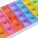 Monthly Pill Organizer Pills Holder For Travel 28 Day Compartments Transparent
