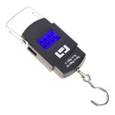 50kg Mini LCD Backlight Electronic Scale Hanging Hook Weighing Measure Steelyard