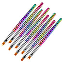8pcs UV Gel Nail Art Brush Set Painting Pen Home Salon Manicure Tool Petal Shape