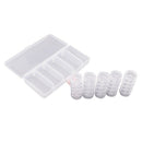 25 Pcs Transparent color Plastic Jewelry Bead Storage Container Jars Box DiaW1N5