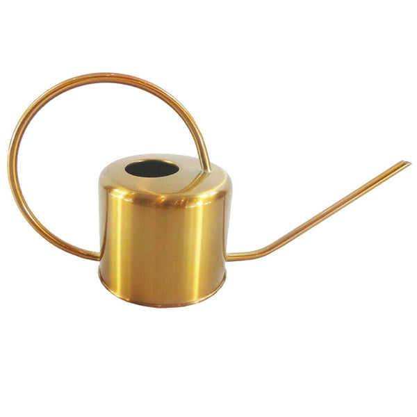 900ml Solid Stainless Steel Golden Long-Mouth Watering Pot Household Garden