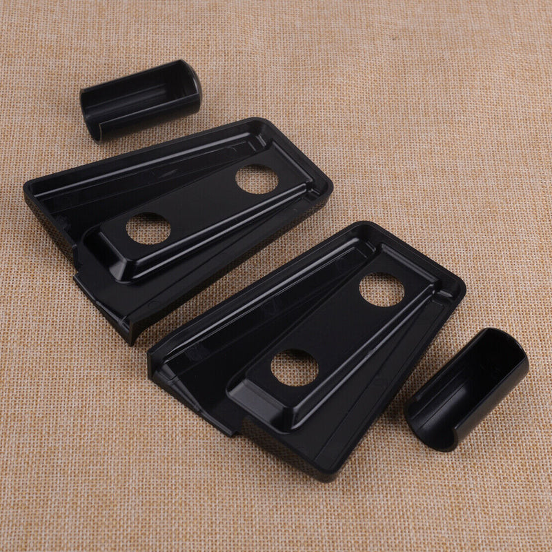 8x Black Side Door Hinge Cover Molding Trim fit for Jeep Wrangler JK 4Dr 07-18