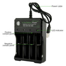 For 18350 Li-ion Battery 4-slot 3.7V Rechargable Intelligent USB Charger