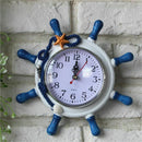 Mediterranean-Style Wood Round Wall Clock Retro 215*25mm Large Wall Clock S C7U3