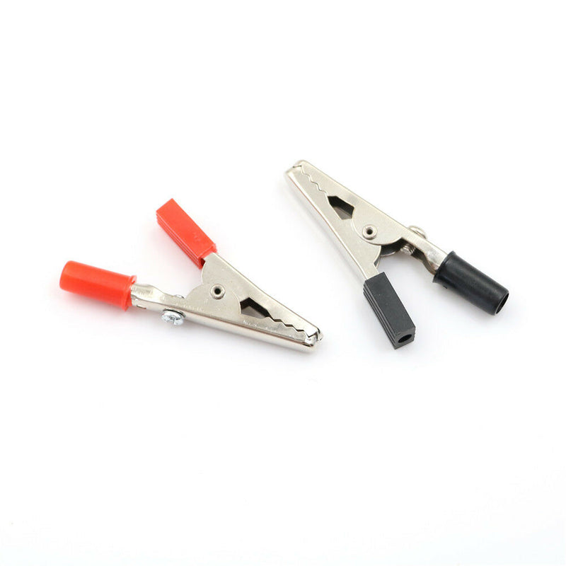 5Pcs 50mm Plastic Durable Handle Test Probe Metal Alligator Clips with Sc JR