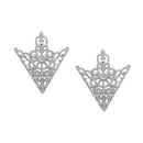 Triangle Brooches Collar Lapel Pins for Men Suits Accessories Retro Hollow