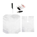 150X Disposable Hair Cutting Cape Gown Barber Apron with Hair Clips and Comb