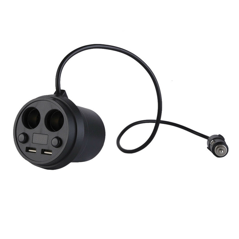 Car Cigarette Lighter Dual USB 2 Way Twin Socket Splitter Charger Power Adapter
