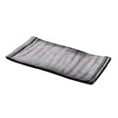 Japanese Sushi Serving Plate Steak Dish Tray Frosted Black Freezer Safe