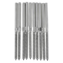 10 Pieces Stainless Steel Lag Stud Hand Swage Cable Railing- for 1/8in Cable