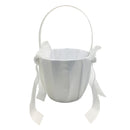 Small White Wedding Flower Girl Basket